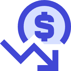 Dollar Decrease Icon from Sharp Duo Set