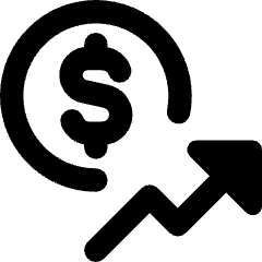 Dollar Increase Icon from Core Remix Set