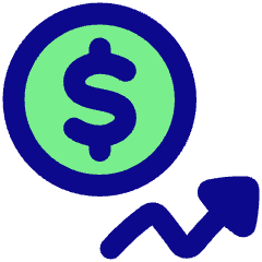 Dollar Increase Icon from Plump Pop Set