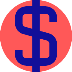 Dollar Icon from Sharp Pop Set