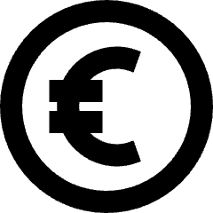 Euro Circle Icon from Sharp Remix Set