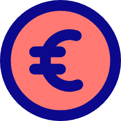 Euro Circle Icon from Core Pop Set