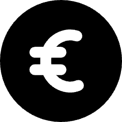 Euro Circle Icon from Core Solid Set
