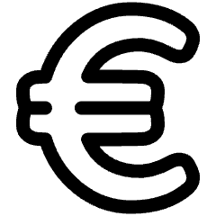 Euro Icon from Plump Line Set