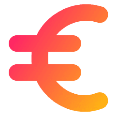 Euro Icon from Core Gradient Set