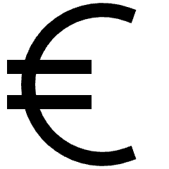 Euro Icon from Sharp Line Set