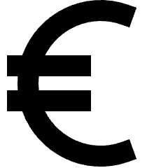 Euro Icon from Sharp Solid Set
