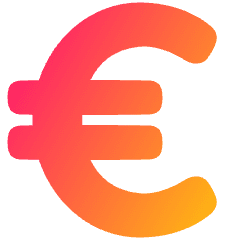 Euro Icon from Plump Gradient Set