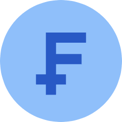 Franc Circle Icon from Sharp Flat Set