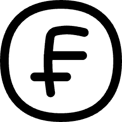 Franc Circle Icon from Flex Line Set