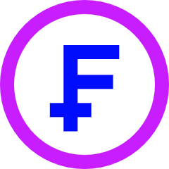 Franc Circle Icon from Sharp Neon Set