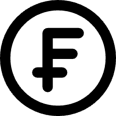 Franc Circle Icon from Core Remix Set
