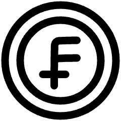 Franc Circle Icon from Plump Line Set