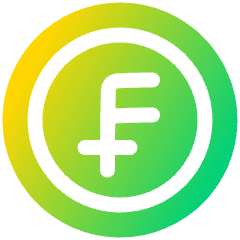 Franc Circle Icon from Plump Gradient Set