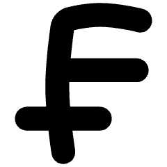 Franc Icon from Flex Solid Set