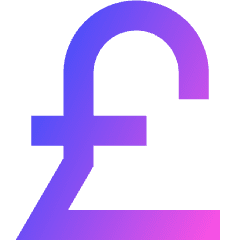 Pound Icon from Sharp Gradient Set