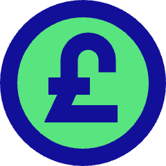 Pound Circle Icon from Sharp Pop Set