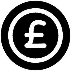 Pound Circle Icon from Plump Solid Set