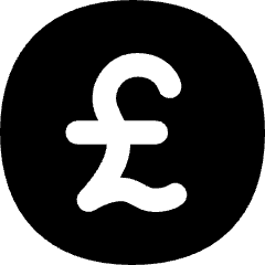 Pound Circle Icon from Flex Solid Set