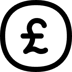 Pound Circle Icon from Flex Line Set