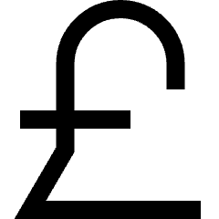 Pound Icon from Sharp Line Set