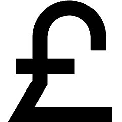 Pound Icon from Sharp Solid Set