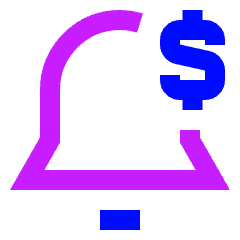 Price Alert Icon from Sharp Neon Set