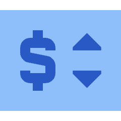 Price Change Icon from Sharp Flat Set