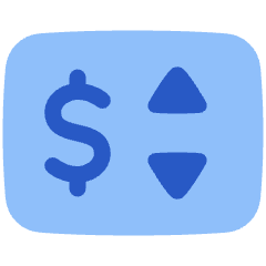 Price Change Icon from Plump Flat Set