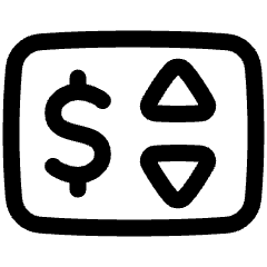 Price Change Icon from Plump Line Set