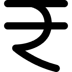 Rupee Icon from Micro Line Set