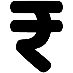 Rupee Icon from Plump Solid Set