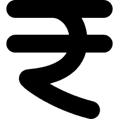Rupee Icon from Micro Solid Set