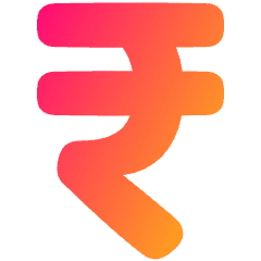Rupee Icon from Plump Gradient Set
