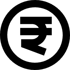 Rupee Circle Icon from Sharp Remix Set