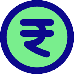 Rupee Circle Icon from Core Pop Set