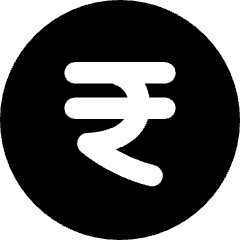 Rupee Circle Icon from Core Solid Set