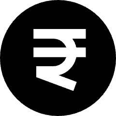 Rupee Circle Icon from Sharp Solid Set