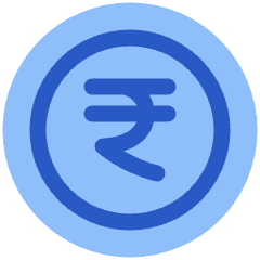 Rupee Circle Icon from Plump Flat Set