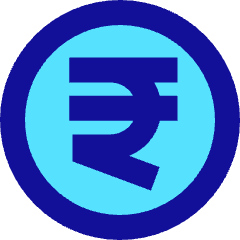 Rupee Circle Icon from Sharp Pop Set
