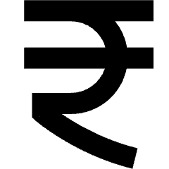 Rupee Icon from Sharp Solid Set