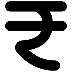 Rupee Icon from Flex Solid Set