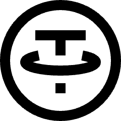 Tether Circle Icon from Sharp Line Set