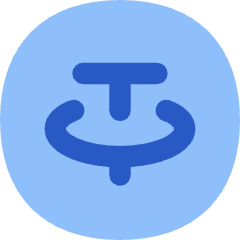 Tether Circle Icon from Flex Flat Set