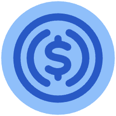 Usdc Circle Icon from Plump Flat Set