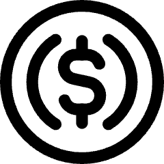 Usdc Circle Icon from Core Line Set