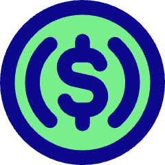 Usdc Circle Icon from Core Pop Set