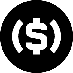 Usdc Circle Icon from Sharp Solid Set