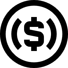 Usdc Circle Icon from Sharp Line Set