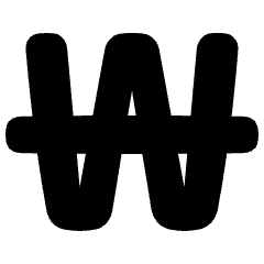 Won Icon from Plump Solid Set